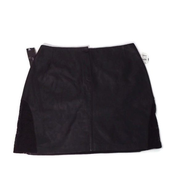 Identify Size 6 Soft Leather & Lace Sides SKIRT - Picture 4 of 8